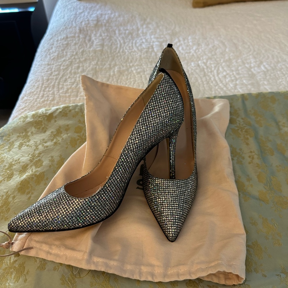 SJP by Sarah Jessica Parker Silver Stiletto Heels